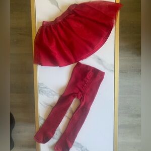 Children’s Place holiday skirt and stockings! Excellent condition